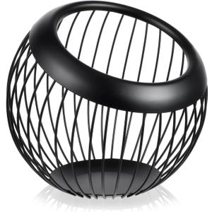 Large Capacity Coffee Pod Holders Basket, Metal Espresso Pod Holder, Coffee Bar Organizer for Counter, Kcup Storage Bar Accessories (Black)