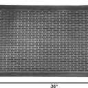 Ottomanson Waterproof Rubber Outdoor Doormat Heavy-Duty Non-Slip Rubber Floor Mat with Ridge Scraper Pattern, All-Weather Front Door Entry Mat for Mud & Dirt Control 24" x 36", Black