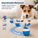 2 x Smart Self Play Pinecone Interactive Electric Automatic Moving Rotating Dog Chase Teaser Ball Toys with Rope Rechargeable Durable Stimulation for Small Medium Large Dogs to Keep Busy