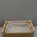 DECOMOMO Wicker Storage Basket, Back of Toilet Basket, Bathroom Organizer, Toilet Tank Tray, Countertop, Home Decor (Beige, Set of 2) (2 Pack - Paper Rope)
