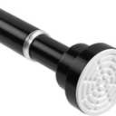 Shower Curtain Rod 45-78Inch,Tension Curtain Rods,Black Shower Rods for Bathroom, Spring Tension Rod No Drilling for Window,Closet, Door