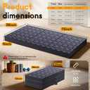 Ciremiv Tri-Folding Mattress Twin Size,4 Inch Guest Bed with Washable Cover