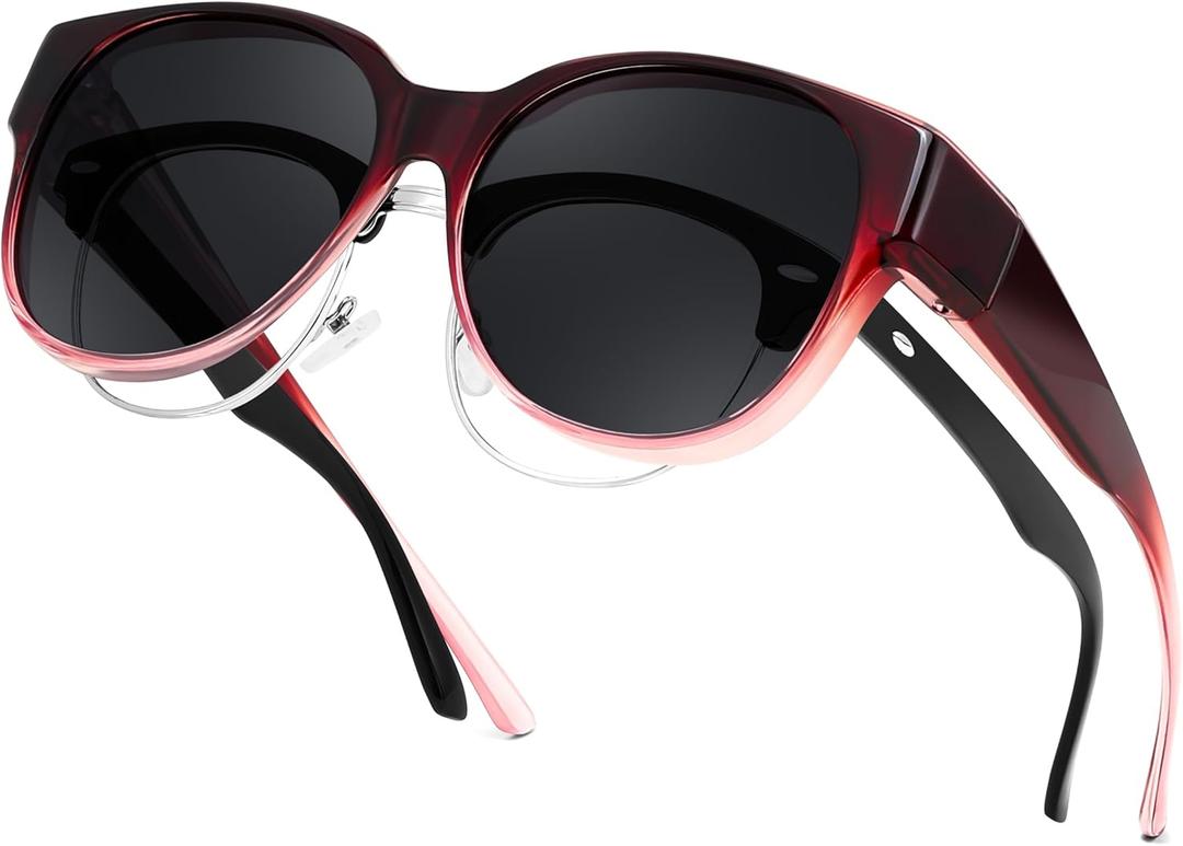 FEISEDY Fit Over Glasses Polarized Sunglasses, UV400 Protection for Driving & Outdoor Activities B0328