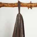 100% Flax Linen Bath Towel 33.5x53 Inches Natural Lightweight Hair Towel for Bathroom Beach Travel,Brown