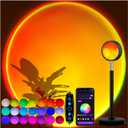 Sunset Lamp Projector with APP Control - 21 Color Changing LED Sunset Light, 180 Adjustable for Photography, Bedroom Decor, Party, Wedding, Mood Lighting