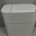 MOPUP Bathroom Trash Can, Automatic Bagging Garbage Can, 3.5 Gallon Slim Smart Small Plastic Trash Bin, Narrow Motion Sensor Trash Can for Bedroom, Office White