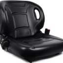 Universal Forklift Tractor Seat  with Micro Safety Switch, Retractable Seat Belt, 160 Adjustable Backrest & Slide Rail  Waterproof PVC Leather for Excavator, Skid Steer, Dozer, Mower, Telehandler