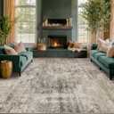 Taupe Brown Extra Large Area Rug for Living Room 10x14 Modern Farmhouse Rustic Washable Rug for Dining Room & Bedroom, Non-Slip Foldable Dark Academia Dcor