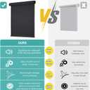 Changshade Cordless Roller Shades Blackout Blinds for Windows Room Darkening Rolled Up Shades with Spring System, UV Protection Window Shades Door Blinds for Home and Office29.5" W x 72" H,Black