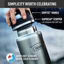 THERMOS ICON SERIES Water Bottle with Screw Top Lid - 40 Ounce, Granite - Stainless Steel Vacuum Insulated Water Bottle with Lid