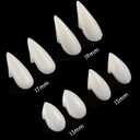Zhanmai 12 Pairs Vampire Teeth Costume 4 Size Fake Fangs with 2 Tooth Pellets for Cosplay Props Halloween Party Accessories Masquerade Dentures Makeup Dress up Favors