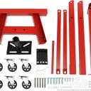 Engine Stand,2000 lbs Steel Rotating Engine Stand with 360 Rotating Head, 6Universal Caster Wheels,4 Mounting Head Bolt Holes, Safety Lock,Foldable Design Easy Storage for Automobile FactoriesRed