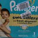 Pampers Swaddlers Diapers, Size 1 (8-14 lbs), 164 Count, Absorbent, Keeps Baby Dry and Comfortable, Skin Safe Disposable Baby Diaper