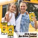 9 Pcs School Bus Driver Appreciation Gifts for Men Women, Back to School Gift with 20 Oz Tumbler Socks Bus Driver Pot Holder 2 Silicone Spatula Acrylic Heart Decor, Thank You Gifts for Bus Driver