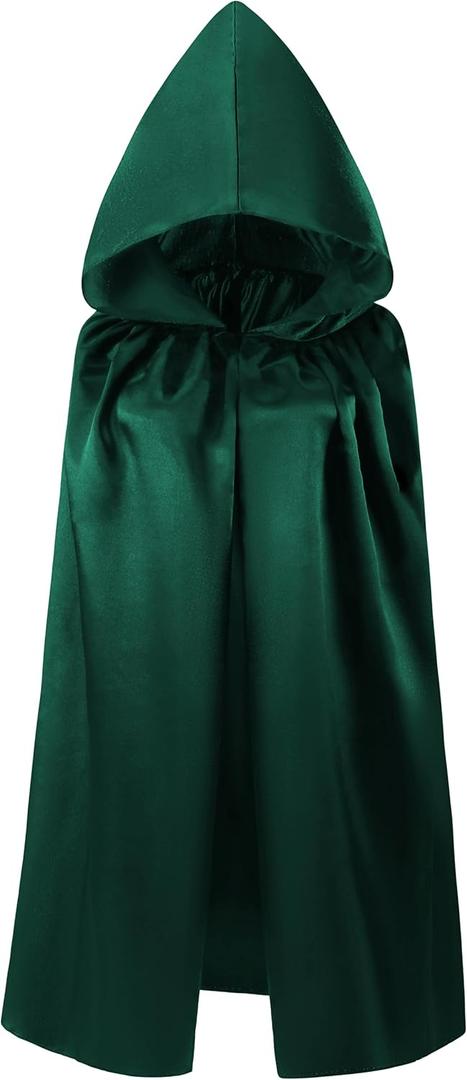 KNELOR Kids Hooded Cloak Robe Halloween Cosutme Cape Fancy Halloween Cosplay Costumes 3 to 16 Years