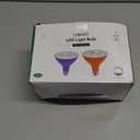 EDISHINE Christmas Decorations PAR38 Purple & Orange LED Flood Light Bulbs Outdoor, Dimmable LED Light Bulb, 18W(120W Equivalent), Outdoor Weatherproof Light Bulb for Christmas, E26 Base, 2 Pack