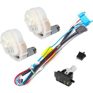 Overhaul Kit Wiring Harness Gear Shifter Foot Switch Motor Gearbox for Peg Perego Power Pull Power Loader, Repair Replacement Parts for Children Ride On Car