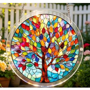 7.4in Acrylic Jigsaw Puzzle Suncatcher- Stained Window Hanging, Home Decor Creative Mom Gifts, Birthday Gifts for Women,Wife, Sisters, Aunt, Besties