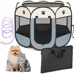Portable Pet Playpen, Foldable Outdoor Small Animal Tent