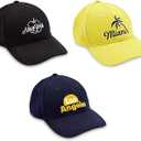 Baseball Caps for Men and Women, Los Angeles, Miami, New York (3 Pack)