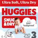 Huggies Snug & Dry Diapers Size 3, 210 Count
