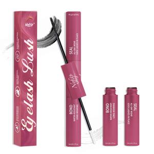 2 x Lash Cluster Glue, 2-in-1Waterproof Eyelash Glue, 72 Hours Strong Hold, Gentle and Non-Irritating, Easy to Use and Remove 0.34 Fl Oz (Pack of 1)