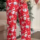 X-Image Women Comfy Casual Pajama Pants with Pockets & Drawstring (Red, S)