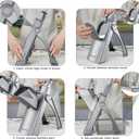 SupMaKin Upgrade Safe Mandoline Slicer for Kitchen,Adjustable Potato Slicer Vegetable Onion Chopper, French Fry Cutter, Include Vegetable Peeler(Gray)