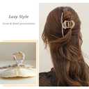 Big Butterfly Hair Accessories - 4.7" Acetate & Metal Clips for Women's Long, Thick Hair - 3 Pcs