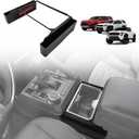 Muslogy Center Console Organizer Hanging Storage Box Compatible with 2024 2025 2026 Toyota Tacoma & 2025+ 4Runner Accessories Console Left & Right Phone Pocket Gear Shift Side Organizer (Black)