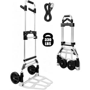 330 LB Folding Hand Truck, Dolly Cart with Wheels and Telescoping Handle