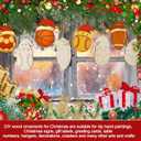 Novabright 24 Pcs Sport Ball Wooden Christmas Ornaments Unfinished, 4 Styles DIY Wood Slices Ornaments with Color Markers Ropes Christmas Tree Hanging Decoration to Paint for Sport Theme Craft Gifts