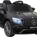 Aosom 12V Toddler Ride On Car with Remote Control, Mercedes Benz AMG GLC63S Coupe, Electric Car with 2 Speed, MP3 Player, Light, Horn, Songs, Suspension, Black