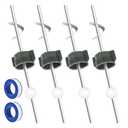 4 Pcs Lavatory Pop Up Center Piece Assembly Fit for Price Pfister and Other Major Brands, Replacement for PS2673, PS469, PS8327, Pivot Rod Drain Stopper Repair Kit