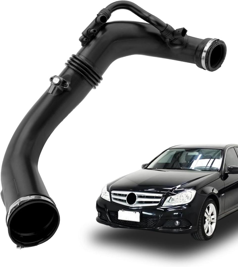 Air Intake Hose Assembly, 2710901929, Compatible with 2009-2016 Mercedes Benz C/E/SLK Class C200 E200 E260 SLK200 Engine, Turbocharger Intercooler Tube Kit, w/Turbo Breather Pipe&Sensor, 2710901629