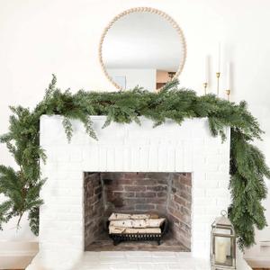 6Ft Artificial Pine Christmas Garland, Winter Greenery Garland for Holiday Season Fireplace Mantel Table Runner Centerpiece Decor