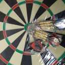 Dartboard with Staple-Free Bullseye, 18g Steel Tip Darts Set,12 Steel Tip Darts 18g, Dartboard Mounting Kits Included