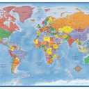 Swiftmaps World Premier Wall Map Poster Mural 24h x 36w Paper Folded