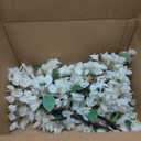 Briful 6 FT White Artificial Bougainvillea Garland with Hanging Loop