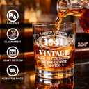 85th Birthday Gifts for Men, Vintage 1941 Whiskey Glass Set in Barrel Box, 85 Year Old Gift Ideas for Him Husband Dad, Rock Glass for 85th Birthday Decorations & Wedding Anniversary (EXP 12/31/26)