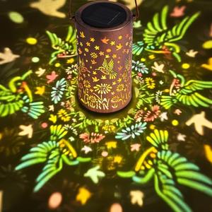 LOVERUIS Solar Lanterns Outdoor Waterproof Patio Decor Hummingbird Gifts for Mom Grandma Women Mothers Day Gift Garden Decors Porch Yard Spring Decor