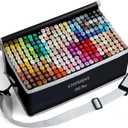 Alcohol Markers 262 Colors Drawing Pens Set Dual Tip Permanent Art Markers for Kids and Adult Gifts -262 Black Shell Refillable