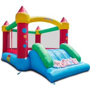 WeeOneKids Air Bounce House, Inflatable Bouncer with Air Blower and Slide, Jumping Family Backyard Bouncy Castle with Extra Thick Material (Red Yellow&Blue), Large