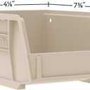 Akro-Mils 30220 AkroBins Plastic Storage Bins, Space-Saving Stackable Bins for Garage, Pantry, Craft Organization, 7" x 4" x 3", Black, 24-Pack