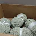 #6 Super Bulky Blanket Yarn for Crocheting - 4 Skeins(Each 10.5oz/300g, 220yds/201m), Chunky Chenille Thick Plush Big Soft Yarn for Crocheting Knitting Blankets, Sage Green