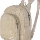 Hemp Mini Backpack  Compact Travel & Everyday Bag, Lightweight Eco-Friendly Design for Men and Women, Beige