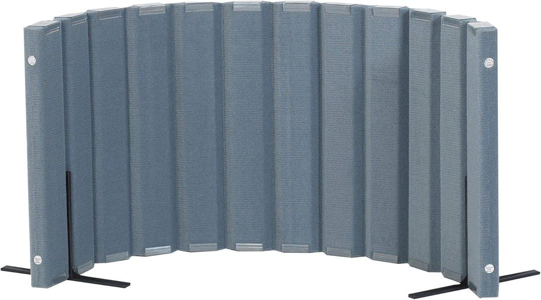 Childrens Factory 30" x 6' Quiet Divider With Sound Dampening Panels, Freestanding Room Divider Wall, Slate Blue