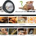 UVB Reptile Light High Intensity LED Bulb 3W 10.0 Turtle Calcium Lamp Full Spectrum Sun Heat Lamp for Desert Reptile,Turtle,Bearded Dragons and Plants