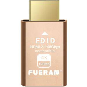 HDMI 2.1 Dummy Plug 4K@120Hz Virtual Display Emulator, Headless Adapter, HDMI Display Adapter, Supports 3840x2160@120Hz, 1440P@120Hz, 1080P@120Hz, EDID Emulator for GPU/Remote Desktop