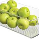 iDesign Stackable Storage Bin - Organizer Bin for Kitchen and Pantry, Clear, Made in USA
